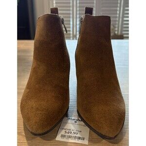 Franco Sarto Women’s Janie 3 Cognac Suede Chelsea Booties Indie Boho 7.5M